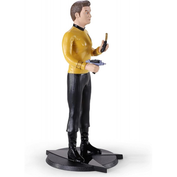 The Noble Collection Star Trek: The Original Series Bendyfigs - Captain Kirk - Noble Toys 19cm Bendable Posable Collectible Doll Figure with Stand and Mini Accessories