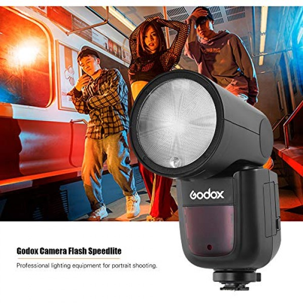 Godox V1S 플래시 전문 카메라 플래시 스피드라이트 Sony a7RII a7R a58 a99 ILCE6000L a7RIII a7R3 a9 a77II a77 a350 스튜디오 사진용 카메라 + Godox AK-R1 포켓 플래시 라이트 Acces와 호환 