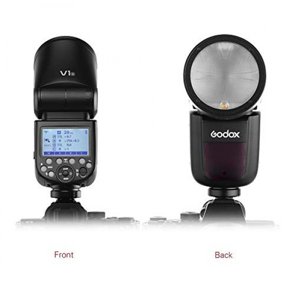 Godox V1S 플래시 전문 카메라 플래시 스피드라이트 Sony a7RII a7R a58 a99 ILCE6000L a7RIII a7R3 a9 a77II a77 a350 스튜디오 사진용 카메라 + Godox AK-R1 포켓 플래시 라이트 Acces와 호환 