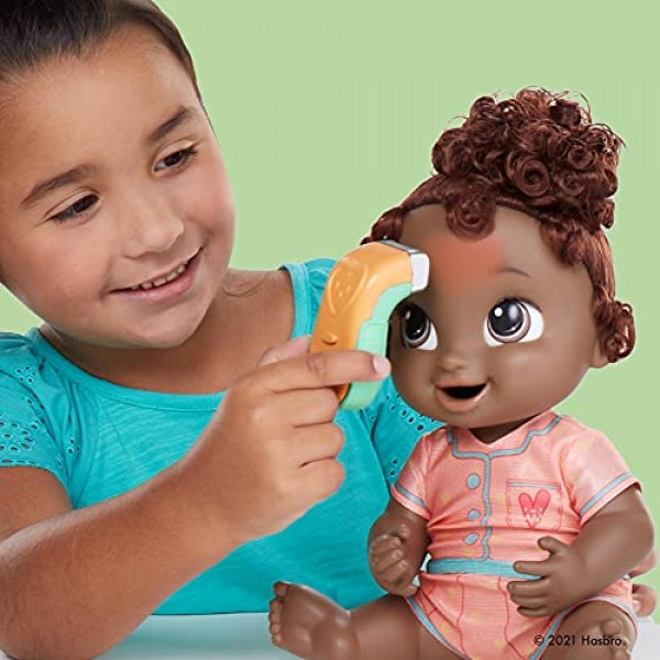 Baby Alive Lulu Achoo 인형, 조명, 소리, 움직임 및 도구가 포함된 12인치 대화형 의사 놀이 장난감, 3세 이상 어린이 표준 포장