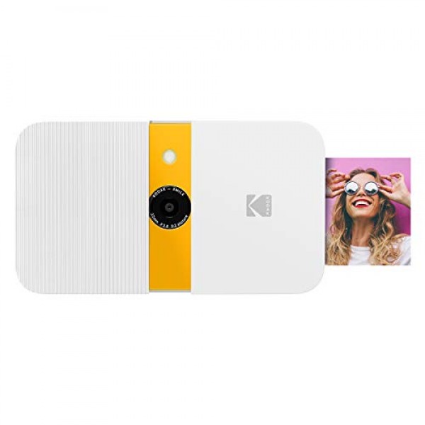 2 x 3 cm 아연 프린터, HD 품질, 10 MP, LCD 디스플레이, 자동 플래시, 통합 편집 기능, 마이크로 SD 카드 리더기 및 자동 초점을 갖춘 KODAK Smile 디지털 즉석 카메라