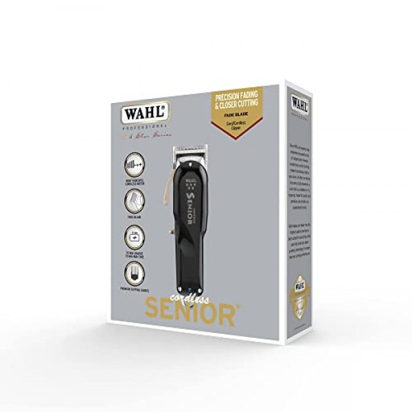 Wahl 프로페셔널 5성 시리즈 무선 시니어 클리퍼 #8504 - 전문 스타일리스트 및 이발사에게 적합 - 작동 시간 70분