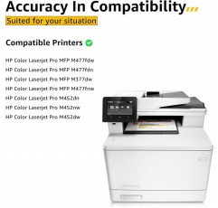 CMYBabee 410X 410A 호환 토너 카트리지 교체 HP 410A HP 410X HP CF410A CF410X CF411A CF412A CF413A HP 컬러 레이저젯 프로 MFP M377DW M477FDW M477FDN542DFN M477FDN M52WDN