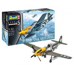Revell 03944 03944 모델 키트 비행기 1:32 P-51D Mustang, 1:32, 레벨 5, 많은 세부 사항이 있는 충실한 복제본