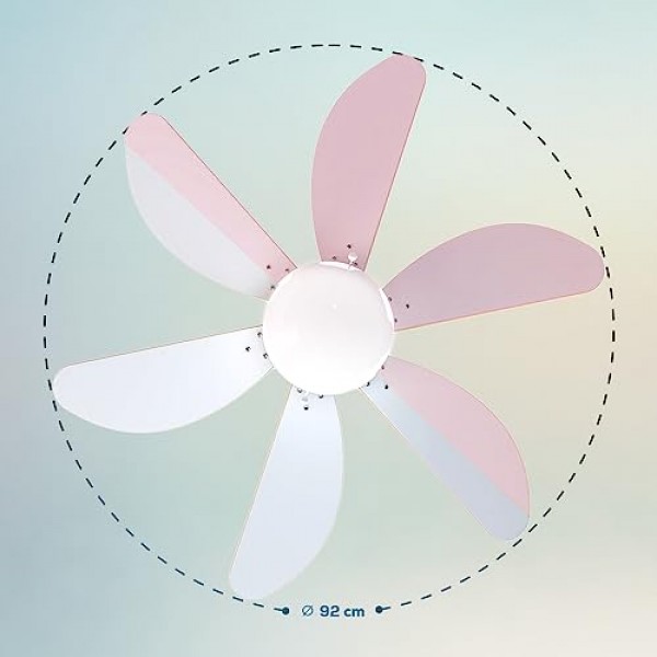Cecotec 천장 선풍기 EnergySilence Aero 3600 Vision SunLight 50W(보라색)