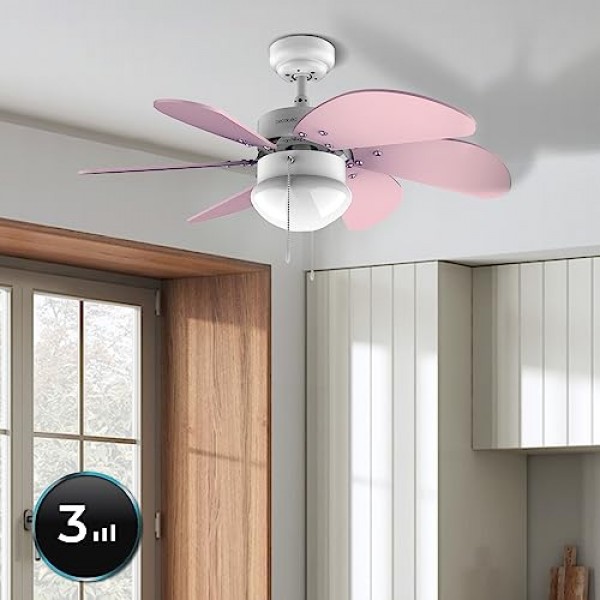 Cecotec 천장 선풍기 EnergySilence Aero 3600 Vision SunLight 50W(보라색)