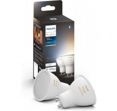 Philips Hue White Ambience GU10 LED 램프 더블 팩 및 1팩, 밝기 조절 가능, 모든 흰색 음영, 앱을 통해 제어 가능, Amazon Alexa(Echo, Echo Dot)와 호환 가능