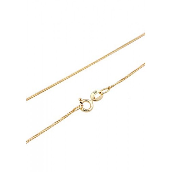 Elli Premium 0108140916 여성용 하트 펜던트 목걸이 585 옐로우 골드 큐빅 지르코니아 라운드 컷 45 cm