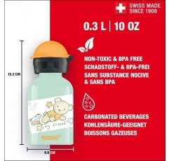 SIGG - 어린 이용 알루미늄 물병 - KBT - 누출 방지 - 깃털처럼 가벼운 - BPA 프리 - 기후 중립 인증 - 0.3L Bear Friend