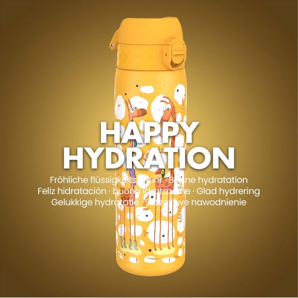 ion8 누출 방지 슬림 음료수 병, 스테인리스 스틸, 기린, 600ml(20oz)