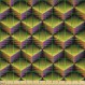 ABAKUHAUS Grid Fabric by the Meter, 3D Cubes Bright Colors, Microfiber Multi Purpose Decorative Fabric for Crafts, 3M (230x300cm), 핑크 옐로우 오렌지 블랙 3M (230x300cm) 핑크 옐로우 오렌지 블랙