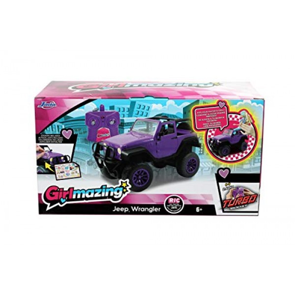 Jada Toys GIRLMAZING Jeep R/C 차량(1:16 스케일), 퍼플