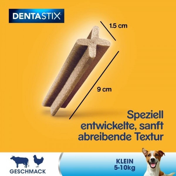 Pedigree DentaStix 데일리 오랄케어 - 소형견용 덴탈케어 스낵(5-10kg) - 치킨 & 비프맛 반려견용 매일 간식 - 대용량 팩(1 x 112개) 소형견 28개(4팩)