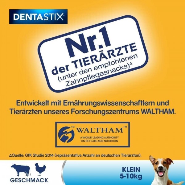 Pedigree DentaStix 데일리 오랄케어 - 소형견용 덴탈케어 스낵(5-10kg) - 치킨 & 비프맛 반려견용 매일 간식 - 대용량 팩(1 x 112개) 소형견 28개(4팩)