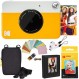 Kodak Printomatic 즉석 카메라 번들(노란색) 징크 페이퍼(20매) - 케이스 - 사진 앨범 - 걸이용 액자.