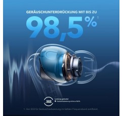 soundcore by Anker Liberty 4 NC Bluetooth 잡음 제거 헤드폰, 98.5% 잡음 제거, 귀와 주변을 위한 적응형 잡음 제거, 고해상도 사운드, 50시간 재생(검은색)