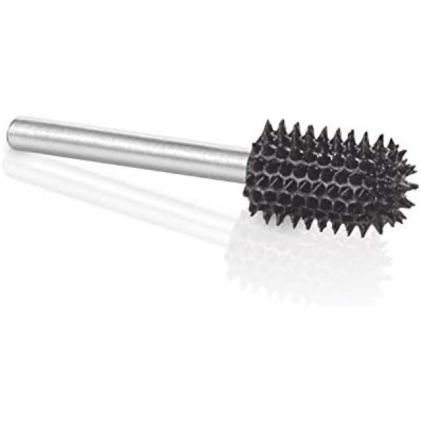 Kutzall 익스트림 볼 노즈 버, 1/8 샤프트, 매우 거친 - Dremel, Foredom, Dewalt, Milwaukee용 목공 부착물. 연마 카바이드, 1/4(6.3mm) 직경 X 1/2(12.7mm) 길이, Bnx-14-Eg Extreme - 매우 거친 
