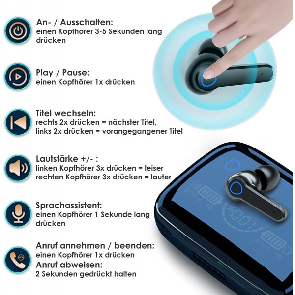 헤드폰 TWS Bluetooth Huawei P50 P30 P20 P10 Lite Pro 이어폰 형 이어폰 무선 헤드셋 무선 터치 컨트롤 LED 디스플레이 호환