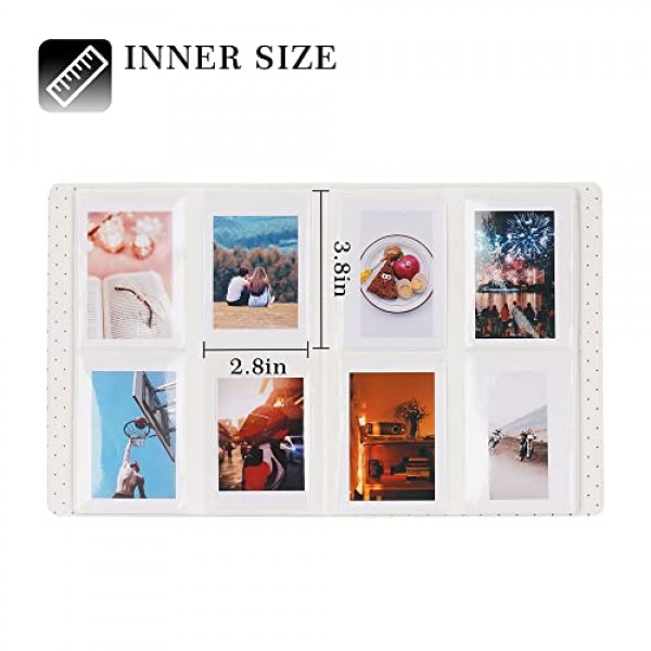 Fuji Instant Mini 70 7s 8 8+ 9 11 25 50s 90, Polaroid Snap SnapTouch PIC300 Z2300 즉석 카메라, Kodak Smile Printomatic 즉석 인쇄 카메라에 적합한 128 포켓 미니 사진 앨범