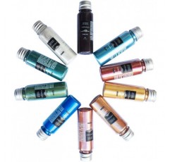 Resin Pro - 10 x 10 GR SAHARA PEARLINE PIGMENTS - 에폭시, 폴리우레탄, 아크릴, 페인트, 예술적 창조물과 호환되는 혼합 금속 안료 키트 - 다색