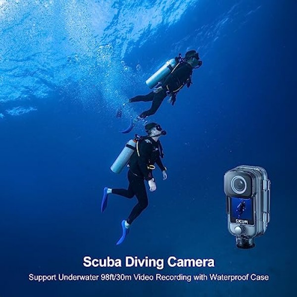 SJCAM C300 액션 카메라 4K30fps, 1.33인치 듀얼 터치스크린 스포츠 카메라, 2.4G/5G 듀얼 WiFi 20MP 헬멧 카메라, 6축 EIS 수중 카메라 30m 방수, 2800 + 1000mAh 듀얼 배터리(블랙)