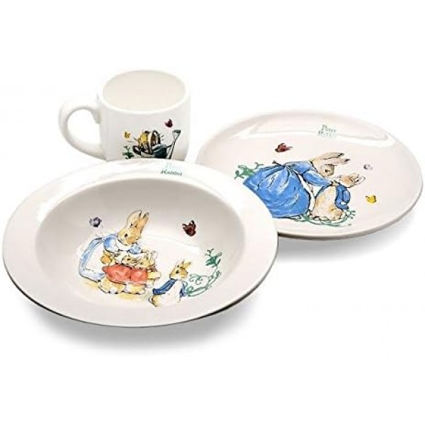 Beatrix Potter A25864 Peter Rabbit Nursery Set, 3 Pieces - White & The Tale of Peter Rabbit: The Original and Authorized Edition: 1 (Beatrix Potter Originals) + Tale Of Peter Rabbit