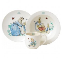Beatrix Potter A25864 Peter Rabbit Nursery Set, 3 Pieces - White & The Tale of Peter Rabbit: The Original and Authorized Edition: 1 (Beatrix Potter Originals) + Tale Of Peter Rabbit