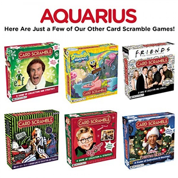 AQUARIUS Elf 카드 스크램블 보드 게임 - 어린이, 청소년 및 성인을 위한 재미있는 가족 크리스마스 파티 게임 - 재미있는 게임 밤 선물 - 공식 라이선스 Elf the Movie 상품