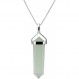 Franki Baker Natural New China Jade & Sterling Silver 더블 포인트 펜던트 목걸이. 펜던트 길이: cm 체인 길이: 50cm
