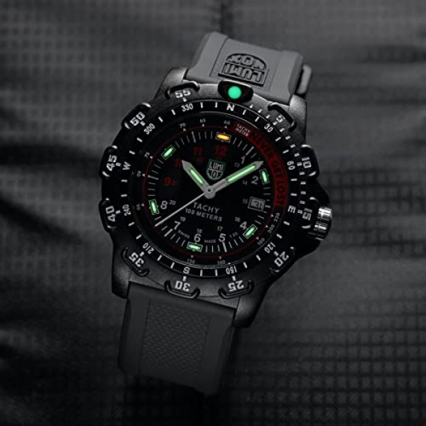 Luminox G 컬렉션 Never Get Lost 남성용 시계 45mm - 날짜 표시가 있는 블랙 다이빙 시계, 100m 방수
