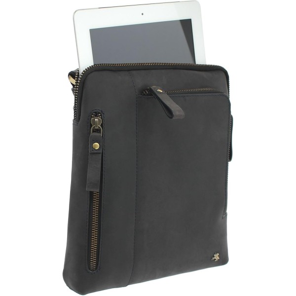 Visconti ROY Oiled Leather Tablet/iPad 크로스 바디 메신저 백 15056 오일 블루