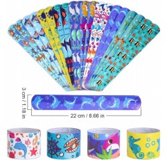FORMIZON 슬랩 팔찌, 40 PCS 스냅 팔찌 어린이, 스냅 팔찌, 팔찌 슬랩 팔찌, 슬랩 팔찌 경품, 어린이 생일 파티를 위한 스냅 팔찌 슬랩 팔찌 경품