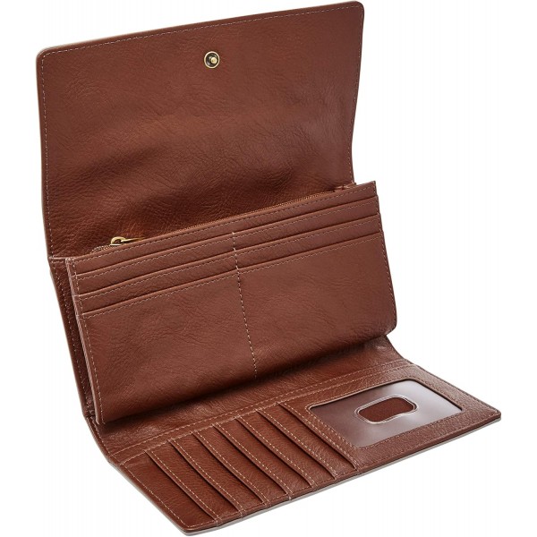 Fossil 여성용 Logan 플랩 클러치 19.3802cm x 2.54cm x 10.16cm 그레이 및 화이트