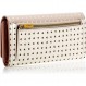 Fossil 여성용 Logan 플랩 클러치 19.3802cm x 2.54cm x 10.16cm 그레이 및 화이트
