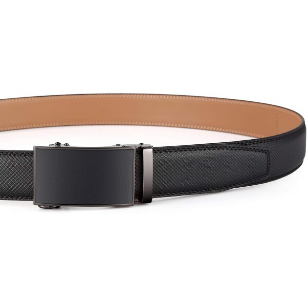 GFG 남성용 벨트, 남성용 청바지 정장 Belt-3.5cm Width-0088-125-BLACK NA PA용 가죽 자동 벨트