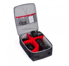 G-raphy 카메라 삽입 케이스 DSLR SLR 카메라용 손잡이와 제거 스트랩이 있는 대용량 카메라 내부 가방 미러리스 카메라 및 기타 사진 액세서리(회색)