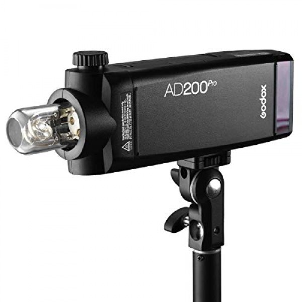 Godox AD200 Pro AD200Pro 플래시 스트로브 스피드라이트 200Ws 2.4G, 1/8000 HSS, 500회 최대 전력 플래시, 0.01-1.8s 재활용, 2900mAh 배터리, 베어 전구/스피드라이트 프레넬 플래시 헤
