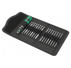 Wera Kraftform Kompakt 60 비트 홀딩 스크루드라이버 및 비트 세트, PH/PZ/SL/TXBO/HEX, 17pc, 05059295001 및 416 R T-핸들 비트 홀딩 스크루드라이버 Rapidaptor, 1/4