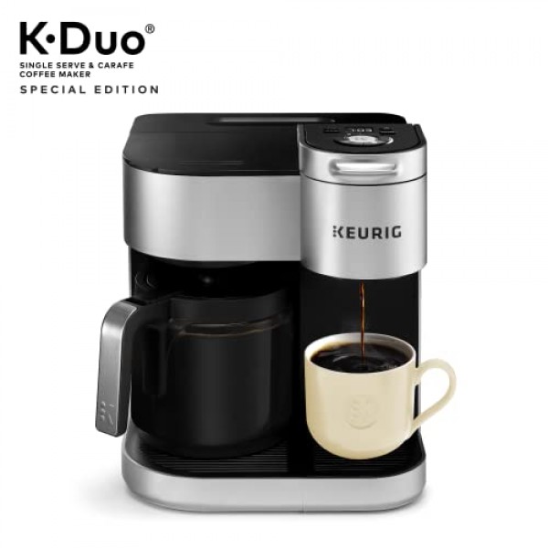 Keurig K-Duo 스페셜 에디션 싱글 서브 및 카라페 커피 메이커, 일리 인텐소 볼드 로스트 32 K-컵 포드 포함