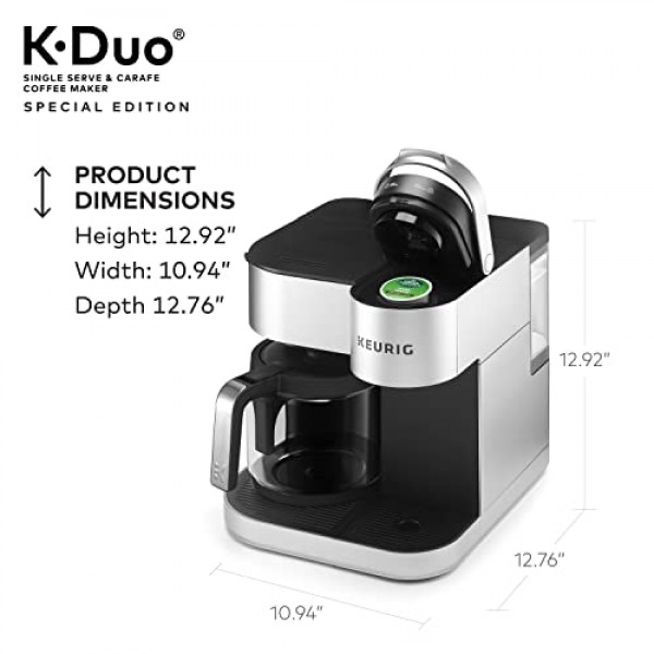 Keurig K-Duo 스페셜 에디션 싱글 서브 및 카라페 커피 메이커, 일리 인텐소 볼드 로스트 32 K-컵 포드 포함