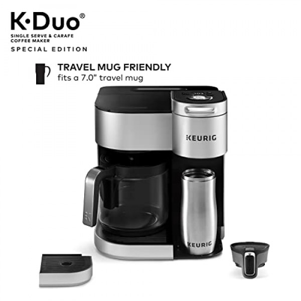 Keurig K-Duo 스페셜 에디션 싱글 서브 및 카라페 커피 메이커, 일리 인텐소 볼드 로스트 32 K-컵 포드 포함