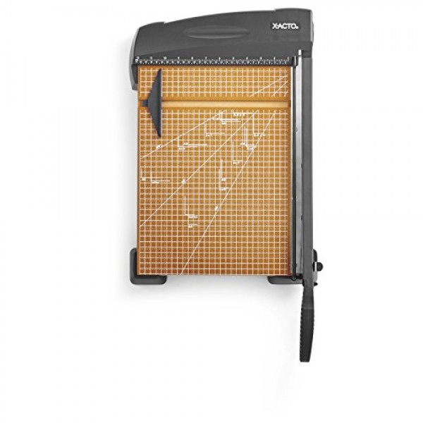 X-ACTO 26315 견고한 목재 베이스 단두대 트리머, 15매, 12인치 x 15인치