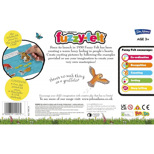 John Adams 577 11057 퍼지 펠트 서랍 세트 Gruffalo 싱글 침대 레드 Gruffalo 서랍 세트 싱글 침대