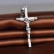 Infinite U Unique Jesus Crucifix Cross 925 Sterling Silver Mens Womens 커플 펜던트 매칭 파트너 펜던트, Silver Silver-mens