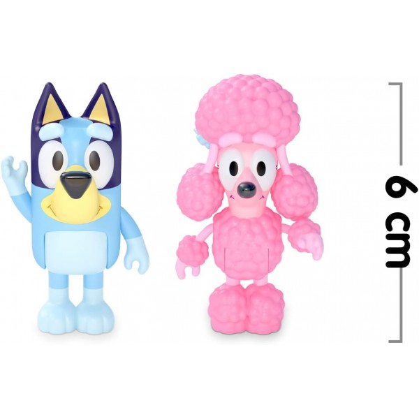 Giochi Preziosi 블루이 프렌즈 팩, 아이템 피규어 4개 세트, 블루이와 프렌즈 스니커즈, 꿀과 코코, TV에서 본 대로, 3세 이상 어린이용, BLY01200, 멀티컬러
