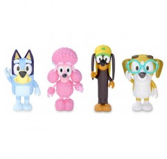 Giochi Preziosi 블루이 프렌즈 팩, 아이템 피규어 4개 세트, 블루이와 프렌즈 스니커즈, 꿀과 코코, TV에서 본 대로, 3세 이상 어린이용, BLY01200, 멀티컬러
