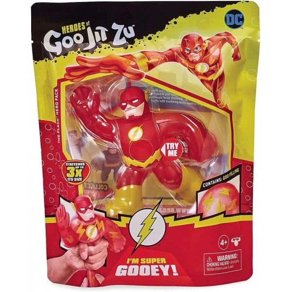 GOO JIT Zu DC Comics - 배트맨, 스파이더맨, 플래시 6 어시스트 등 충전물이 다른 13cm의 확장 가능한 영웅. - GJT22000, 빅 게임