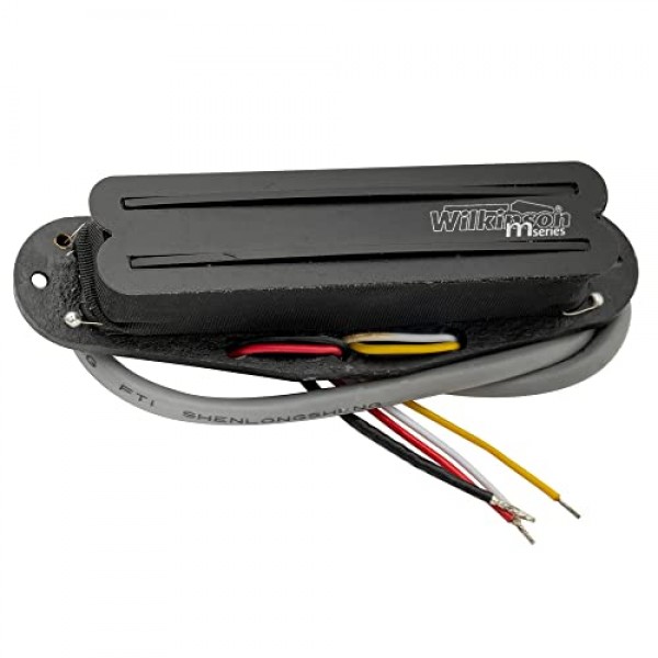 Wilkinson WOTBS Stratocaster 일렉트릭 기타용 핫 레일 세라믹 싱글 코일 크기 험버커 미들 픽업, 블랙