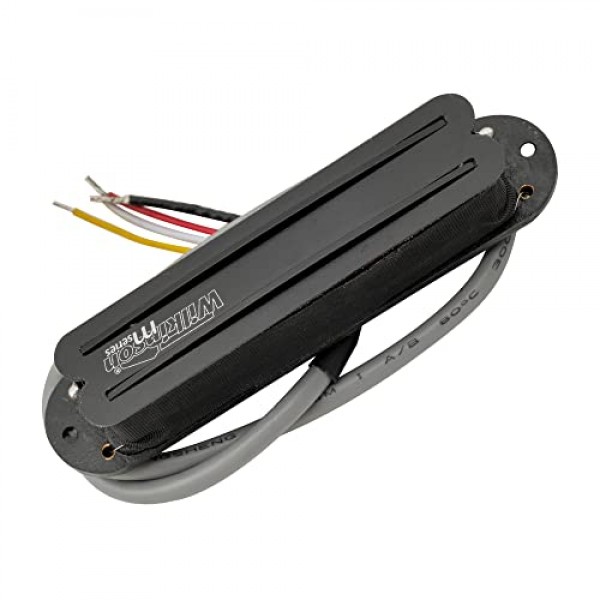 Wilkinson WOTBS Stratocaster 일렉트릭 기타용 핫 레일 세라믹 싱글 코일 크기 험버커 미들 픽업, 블랙