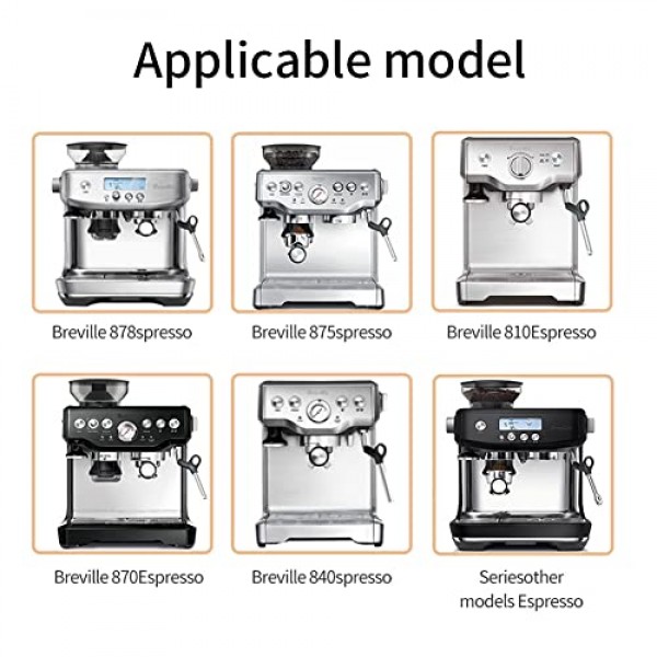 커피 도징 깔때기, 54mm 에스프레소 도징 핸즈프리 깔때기 알루미늄 Breville Barista Portafilters에 적합, 가정용 또는 카페 사용을 위한 교체 깔때기 액세서리(슬리버)